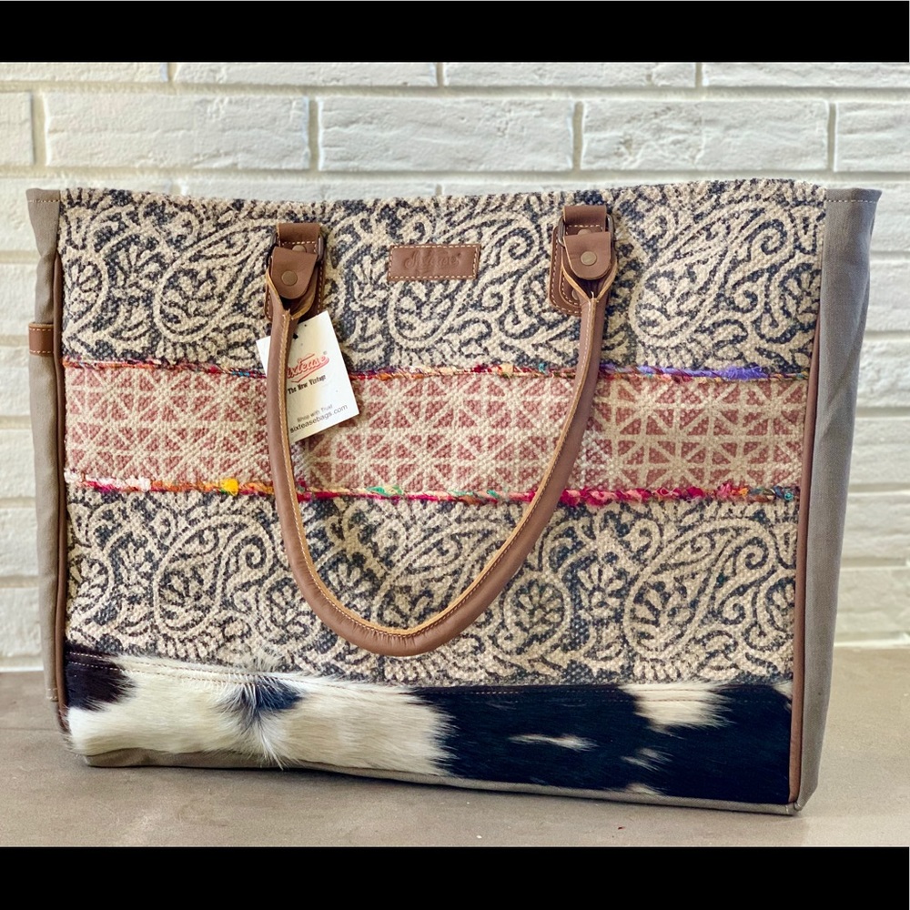 Sixtease “Ellis” Up-Cycled Canvas Weekender Bag